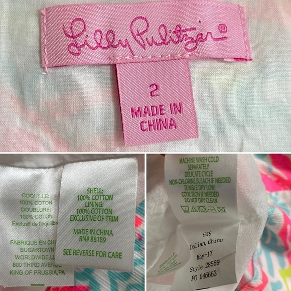 Lilly Pulitzer Pearl Pop Up Lobstah Roll Lace Detail Shift Dress Size 2 - Picture 12 of 15